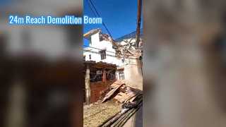 ذراع هدم الحفارة ذات ذراع الوصول العالي ومرفق طويل بطول 23-24 مترًا للبيع الساخن SK350