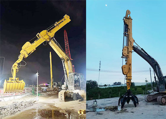 35m الحفرة تلسكوبية ذراع ديبر لعمل البناء سعة دلو كبيرة
