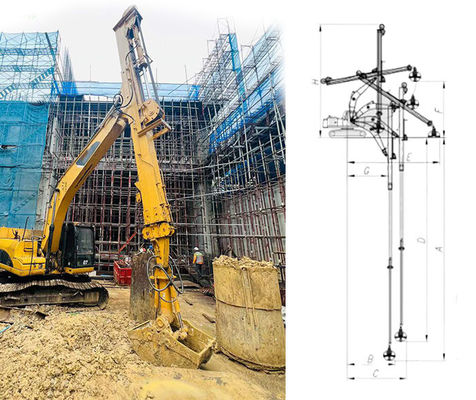 25m BS900E الحفر الهيدروليكي ذراع الحفر الذراع الممتدة لحفر حفر عميقة