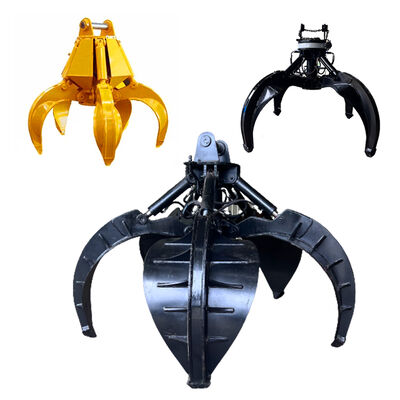 خطاف قشر البرتقال الهيدروليكي يدور بزاوية 360 درجة، خطاف هيدروليكي، أجزاء آلات البناء، خطاف الصخور